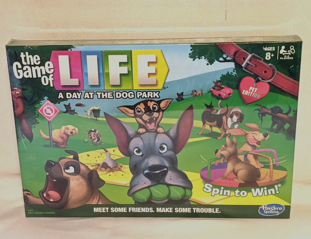 The Game of Life A Day at the Dog Park NEW IN PLASTIC Full Size Game